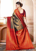 Brown Kanchipuram Silk Saree