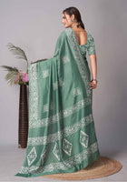 Chanderi Cotton Saree Green