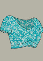 Chanderi Cotton Saree Sky Blue