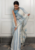 Chanderi Saree White