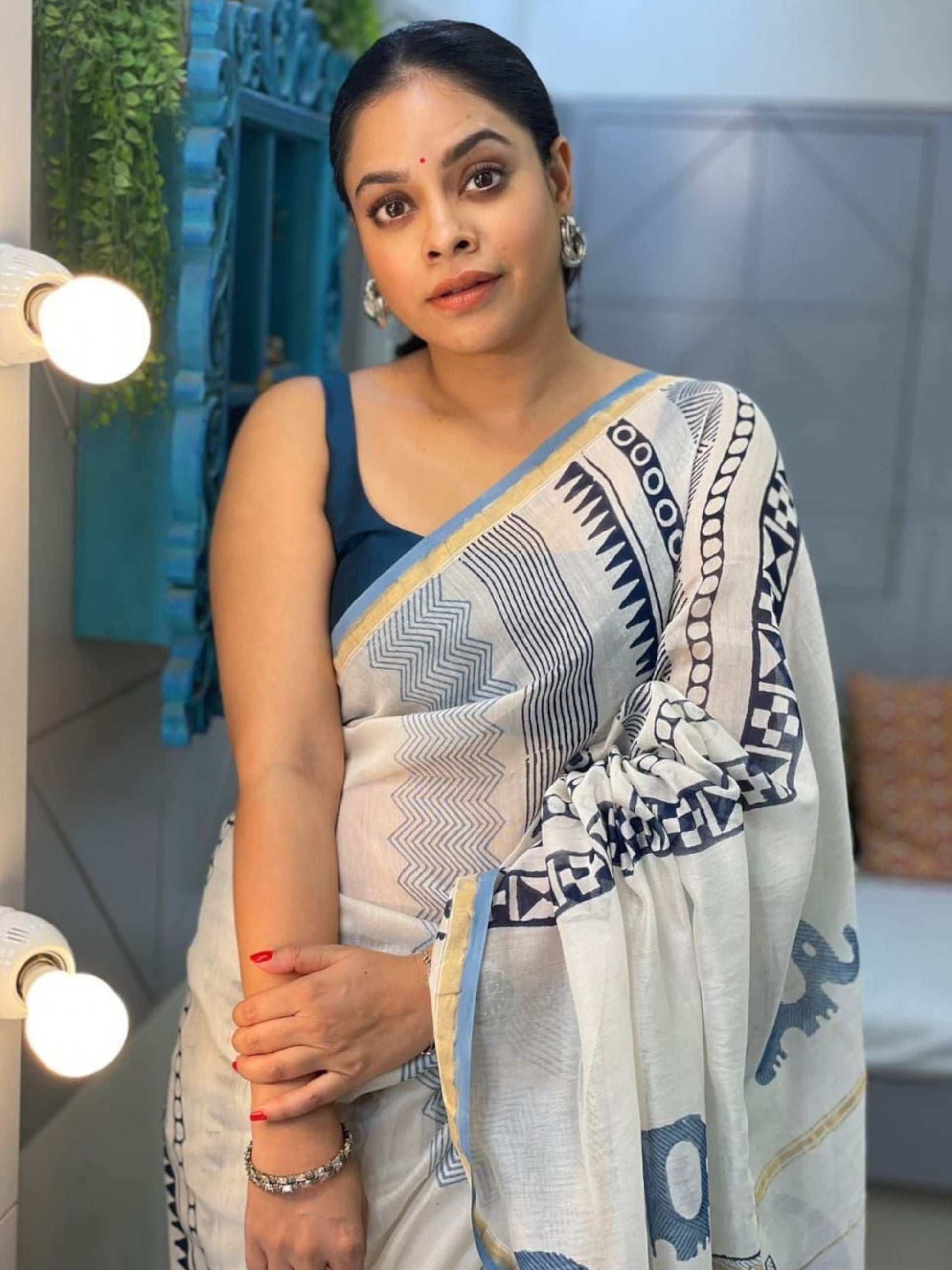 Chanderi Saree White