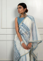 Chanderi Saree White