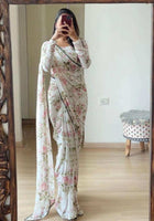 Chiffon Saree Floral Print
