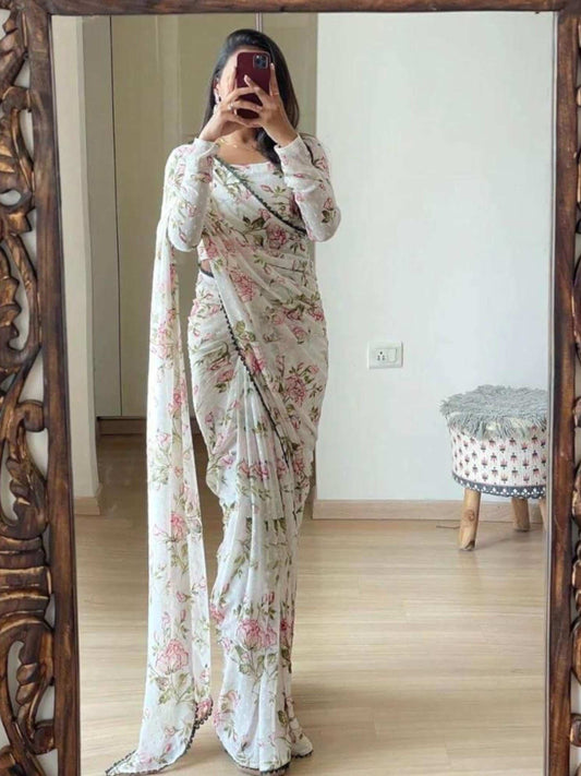 Chiffon Saree Floral Print