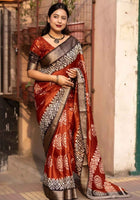 Coffee Dola Silk Cotton Saree