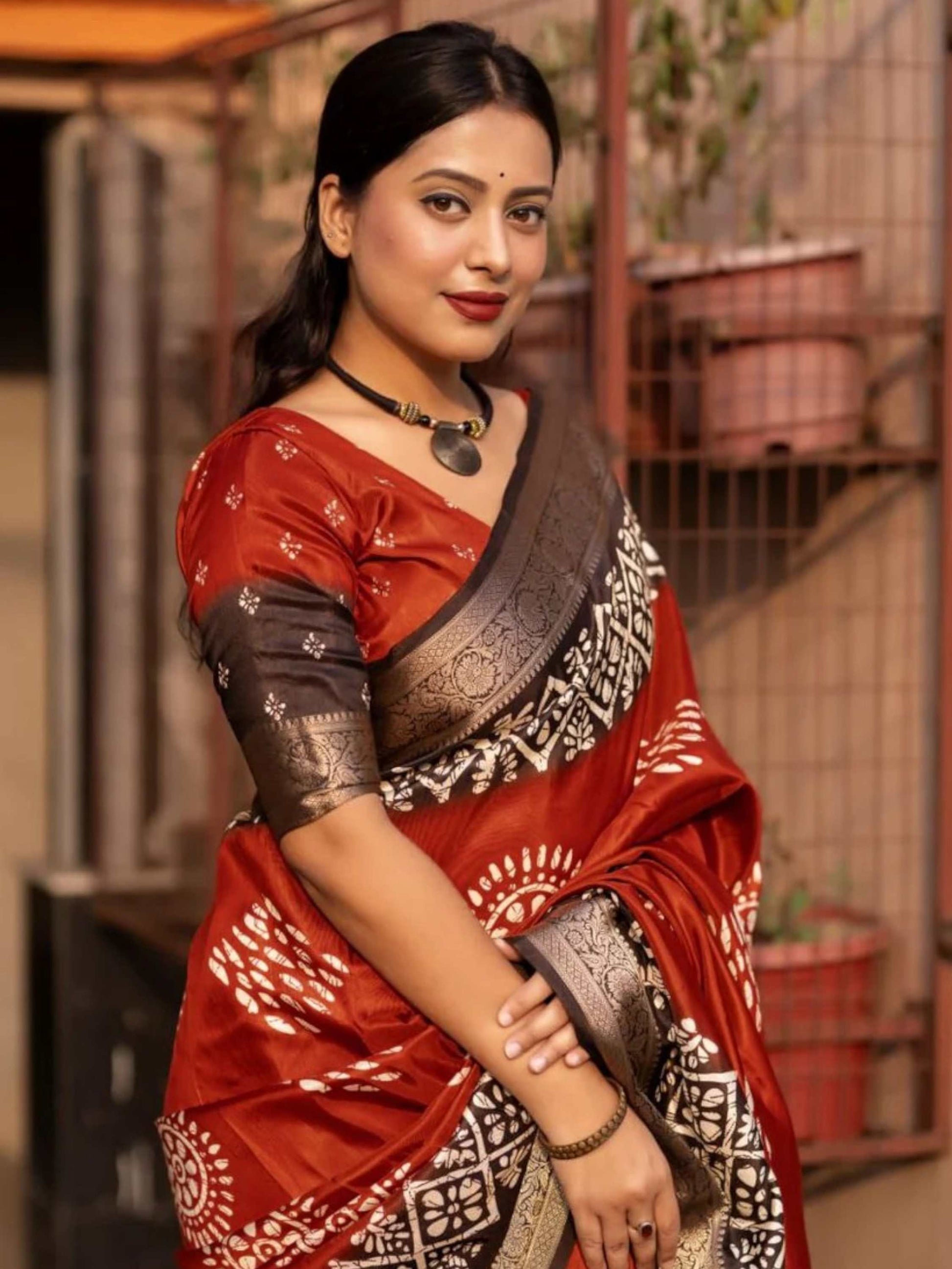 Coffee Dola Silk Cotton Saree