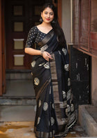 Cotton Saree Black