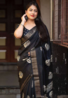 Cotton Saree Black