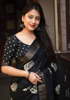 Cotton Saree Black