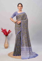 Cotton Saree Blue