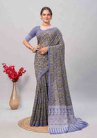Cotton Saree Blue