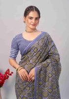 Cotton Saree Blue