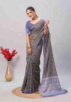Cotton Saree Blue