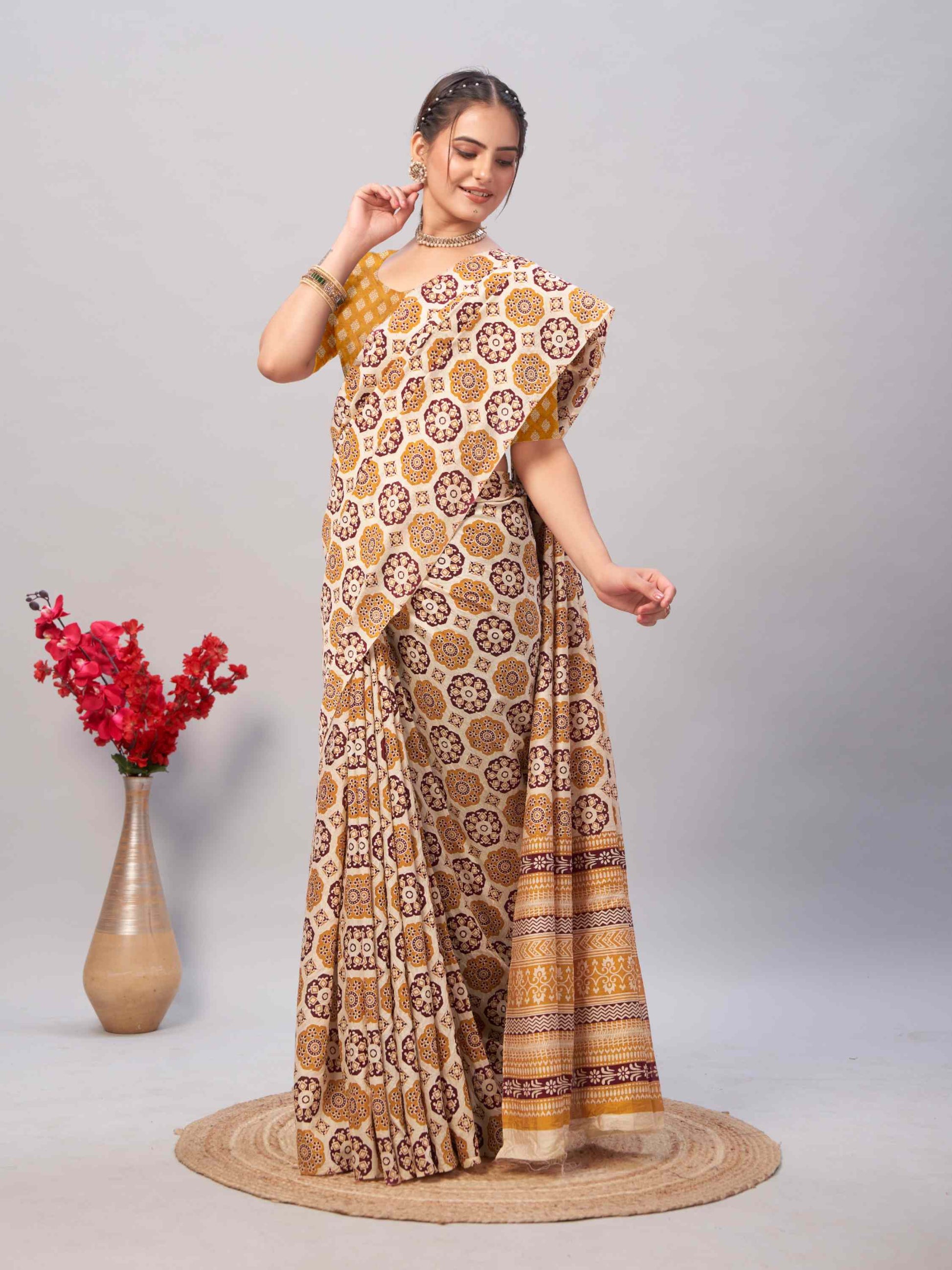 Cotton Saree Cream