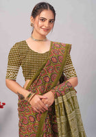 Cotton Saree Green