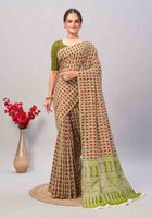 Cotton Saree Green