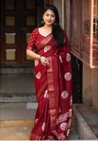 Cotton Saree Maroon