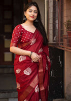 Cotton Saree Maroon