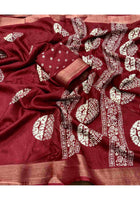 Cotton Saree Maroon