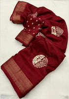 Cotton Saree Maroon
