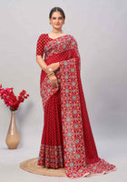 Cotton Saree Red