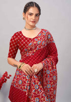 Cotton Saree Red