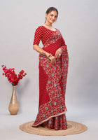 Cotton Saree Red