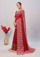 Cotton Saree Red
