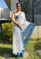Cotton Saree White