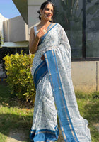 Cotton Saree White
