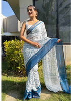 Cotton Saree White