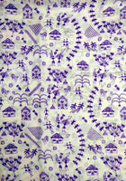 Cotton Saree White Blue
