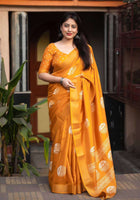 Cotton Saree Yellow