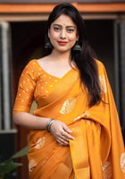 Cotton Saree Yellow