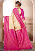 Cream Kanchipuram Silk Saree