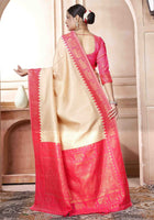 Cream Kanjivaram Silk Saree