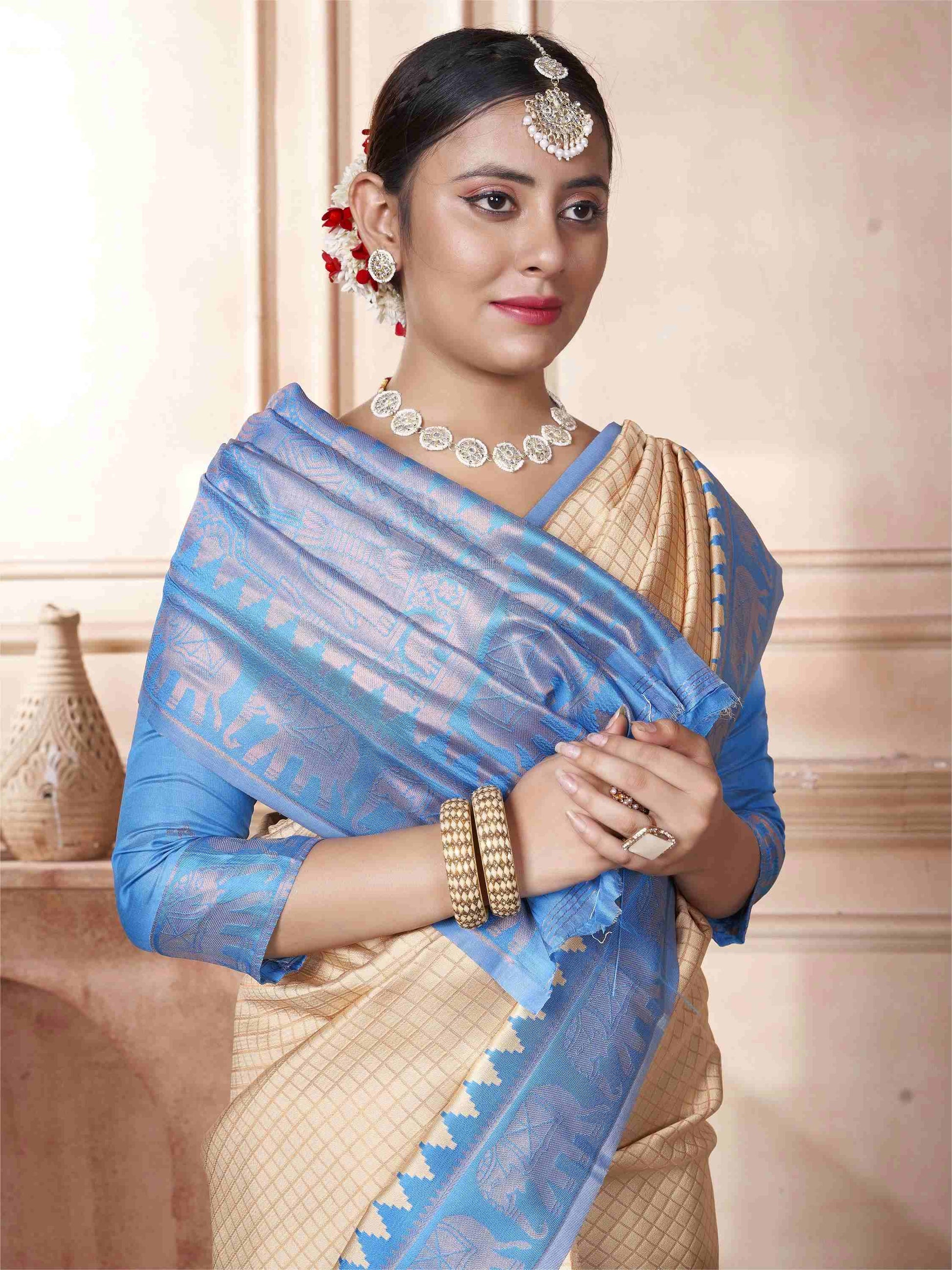 Cream_Kanjivaram_Silk_Saree