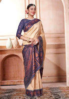 Cream_Kanjivaram_Silk_Saree