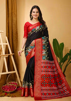 Dola Silk Saree Black