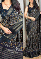 Dola Silk Saree Black