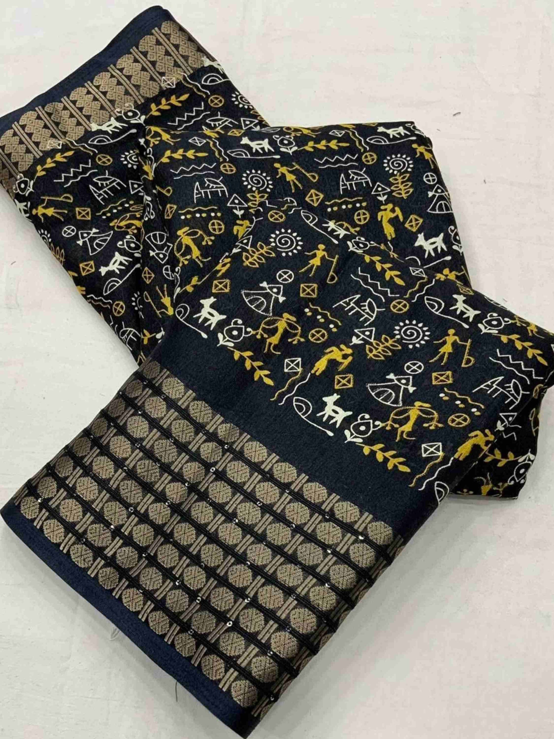 Dola Silk Saree Black