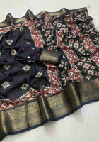 Dola Silk Saree Black