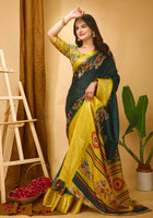 Dola Silk Saree Bottle Green