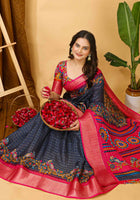 Dola Silk Saree Grey