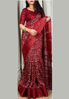 Dola Silk Saree Maroon