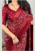 Dola Silk Saree Maroon