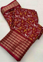 Dola Silk Saree Maroon