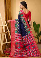 Dola Silk Saree Navy Blue