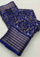 Dola Silk Saree Navy Blue