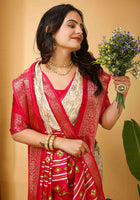 Dola Silk Saree Off White